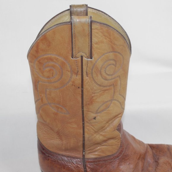 Justin #3021 Cognac Smooth Ostrich Cowboy Western Boots Men\'s Size 9 D 9D main image 16
